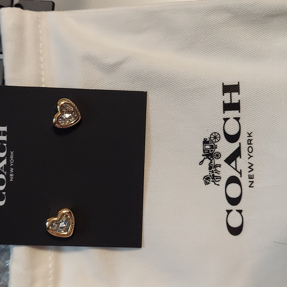 Coach Heart Stud Earring - Picture 4 of 5